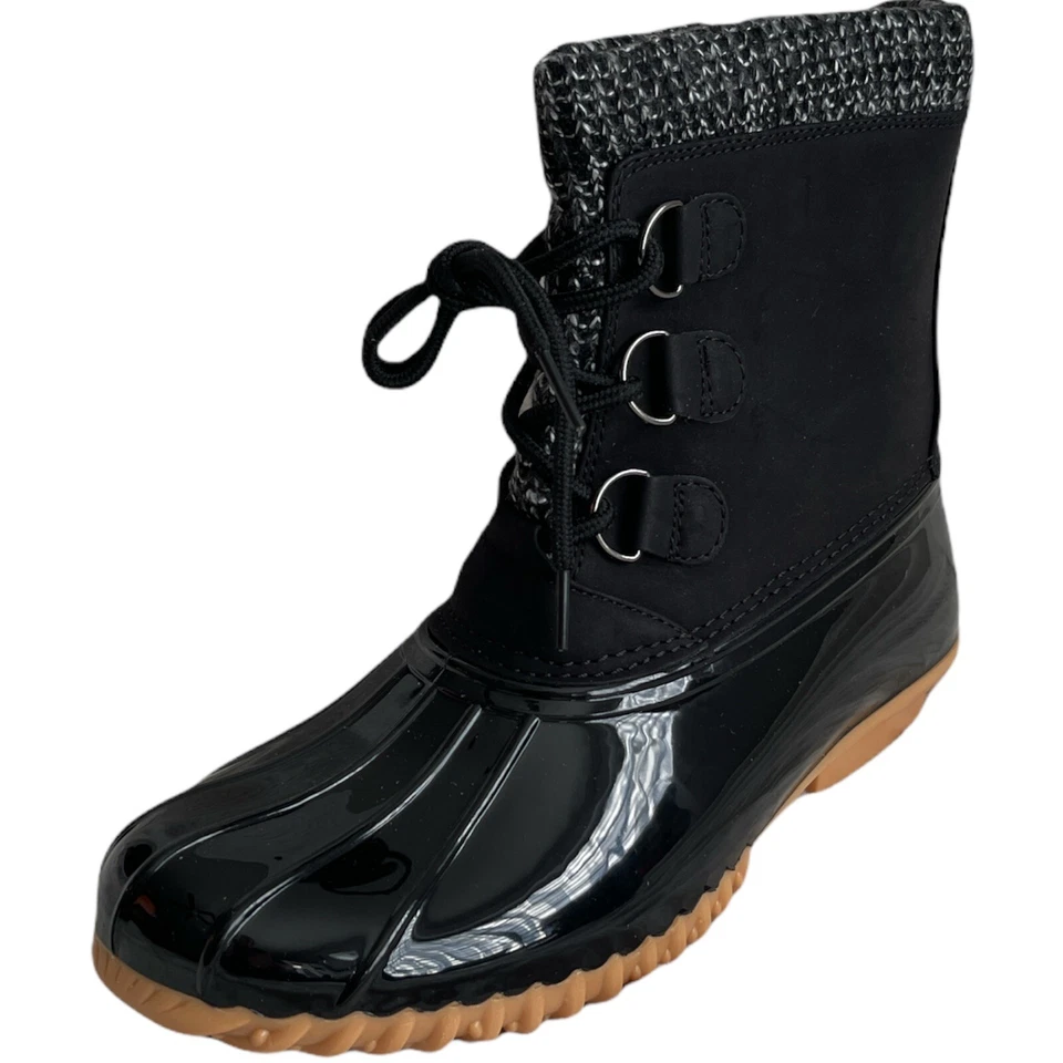 Женские ботинки размер 7 SPORTO LILIA погода утка загрузки черный резиновый верх - Изображение 3 из 4