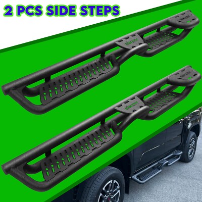 FOR 2005-2025 NISSAN Frontier Crew Cab Drop Steps Black 4Step Bar Running Boards