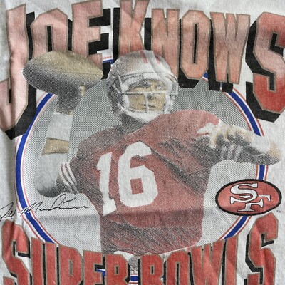 Vintage 90s Joe Montana Joe Knows Super Bowls San Francisco 49ers