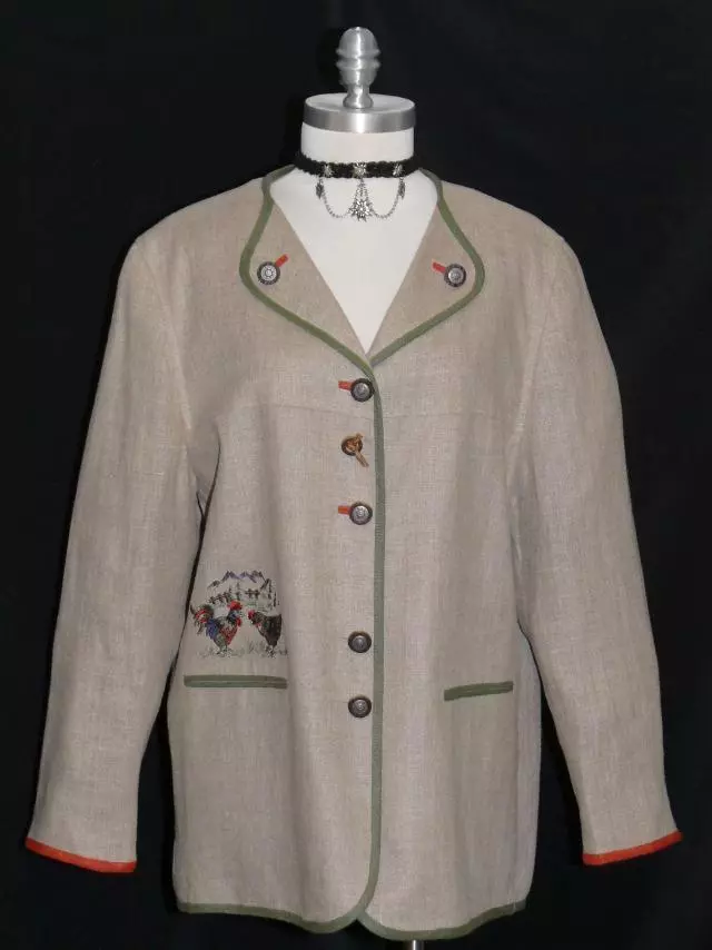 BEIGE ~ LINEN ~ German Women Sport SUMMER Dress Suit JACKET Over