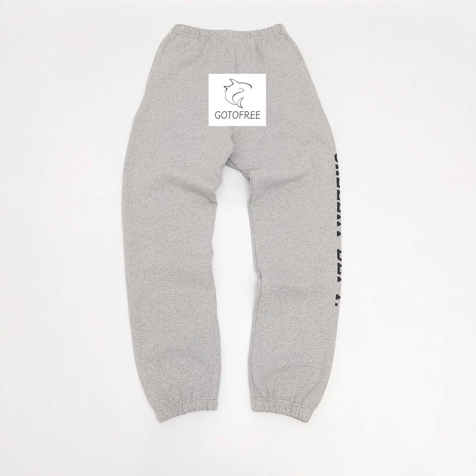 GOTOFREE GRAY COTTON SWEATPANTS LOOSE ACTIVEWEAR CASUAL SPORTS PANTS TROUSERS - Image 2 of 4