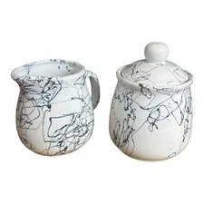 Ceramic Creamer & Sugar Bowl