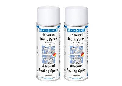 WEICON Universal Dichtspray 2er-Set 2 x 400 ml weiß sprühbarer Kunsstoff