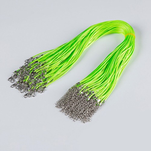 10PCS Fluorescent Green Waxed Cord Bulk For Bracelet Necklace Jewelry