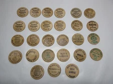 Kalama WA Town Tavern Bar Wooden Nickel - Lot of 27