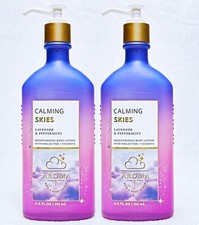 2 Bath  Body Works Aroma CALMING SKIES Lavender Peppermint Body Lotion 6.5 oz