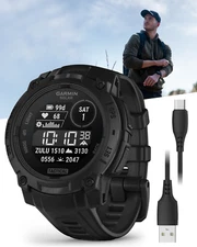 Garmin Instinct 3 Tactical Solar 45mm GPS Rugged Outdoor Smartwatch Black