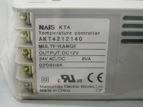 Panasonic / NAIS AKT4212140 24V SSR Output KT4 Temperature Controller - Picture 3 of 3