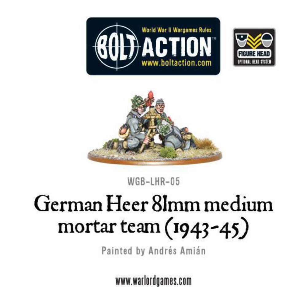 Bolt Action - German Heer 81mm medium mortar team (1943-45) - Warlord Games