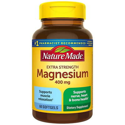 Nature Made Extra Strenght Magnesium 400 mg - 150 Liquid Softgels ''LARGE BOTTLE''