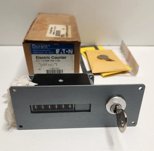 NEW OLD STOCK! EATON DURANT 115V 6-DIGIT ELECTRIC COUNTER 6Y12RMFPM115A