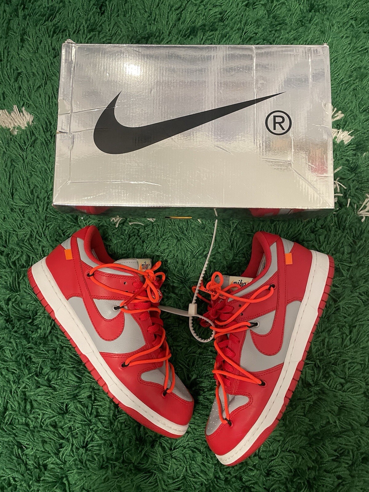 OFF WHITE X NIKE Taglia 9 Nike Dunk Low x OFF WHITE University Red 2019