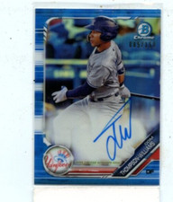Dom Thompson-Williams 2019 Bowman Chrome Prospect Rookie Auto Blue #D /150