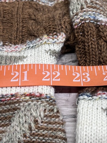 Vintage Cardigan Aztec Western Chunky Knit Sears Roebuck Wool Blend Sz L Italian - Picture 6 of 7
