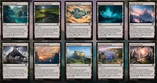 FULL SET Landscape Tri Lands 10x MTG Magic the Gathering Commander - MINT