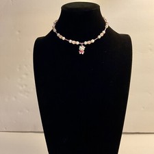 Rose Quartz Hello Kitty Kids Necklace