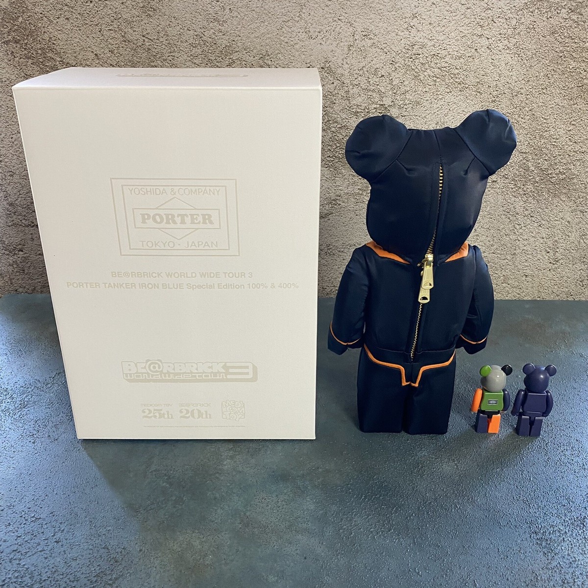 ▽0.02 【PORTER BE@RBRICK ベアブリック 吉田カバン 400％ 28cm 