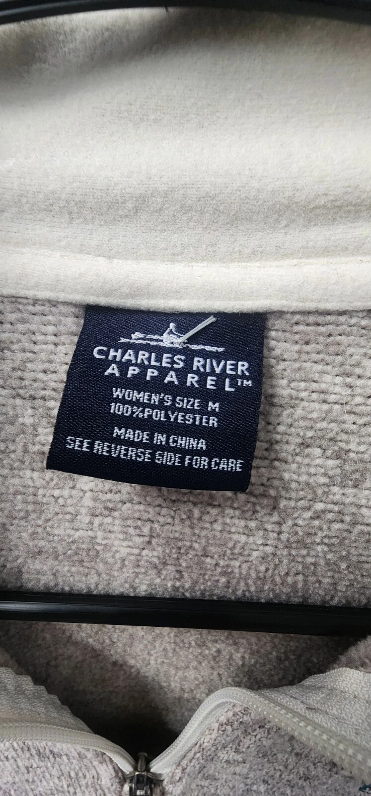 VETEMENTS Charles River Apparel Taglia Media 1 4 Zip Pullover Felpa con Cappuccio Giacca NUOVO Grigio