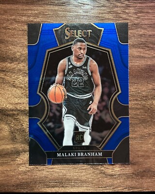 2022-23 Panini Select Malaki Branham Blue Premier Level Rookie RC #171 Spurs