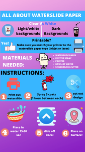 white waterslide paper