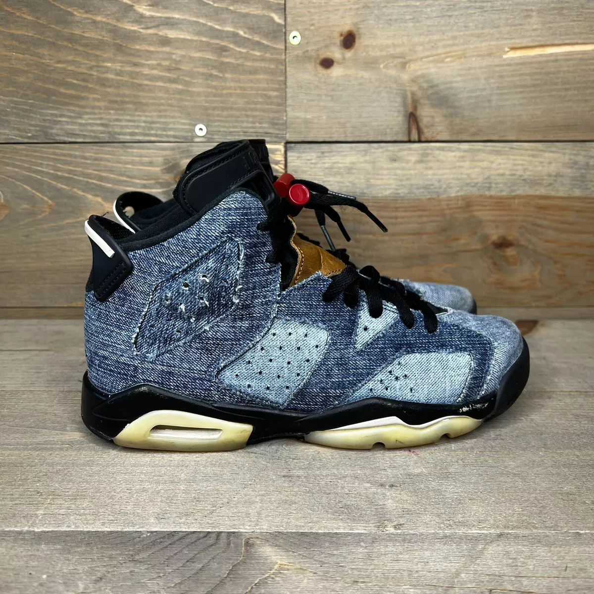 Nike Air Jordan 6 VI Retro GS Washed Denim Blue 2019 CV5489-401 Youth Size 7Y US