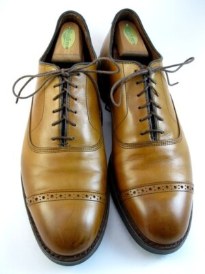 Allen Edmonds ''FIFTH AVENUE'' Cap-Toe Oxfords 10 D Walnut DAINITE SOLES(424N)
