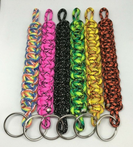 550 PARACORD keyring keychain lanyard pick 1 or create your own up to 3 colours - Picture 11 of 12