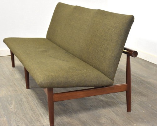 Finn Juhl Green Japan 3 Seater Teak Sofa Mid Century Danish Modern - Picture 3 of 10