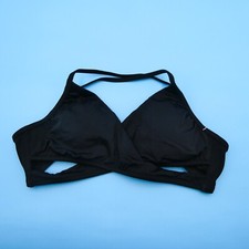 Victorias Secret Medium Black Cutout Wrap Style Padded Bikini Top Swimwear Beach