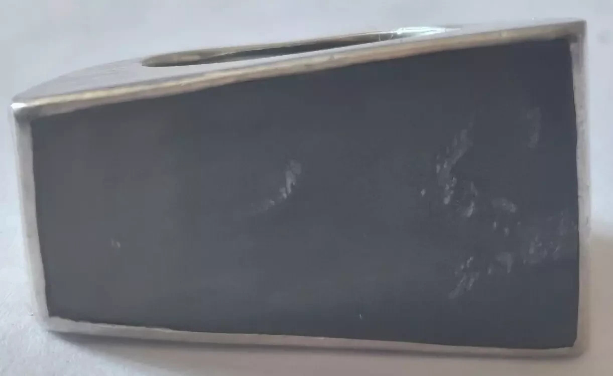 D0559 - Solid 925 Silver Ring with Agate - Design… - image 1