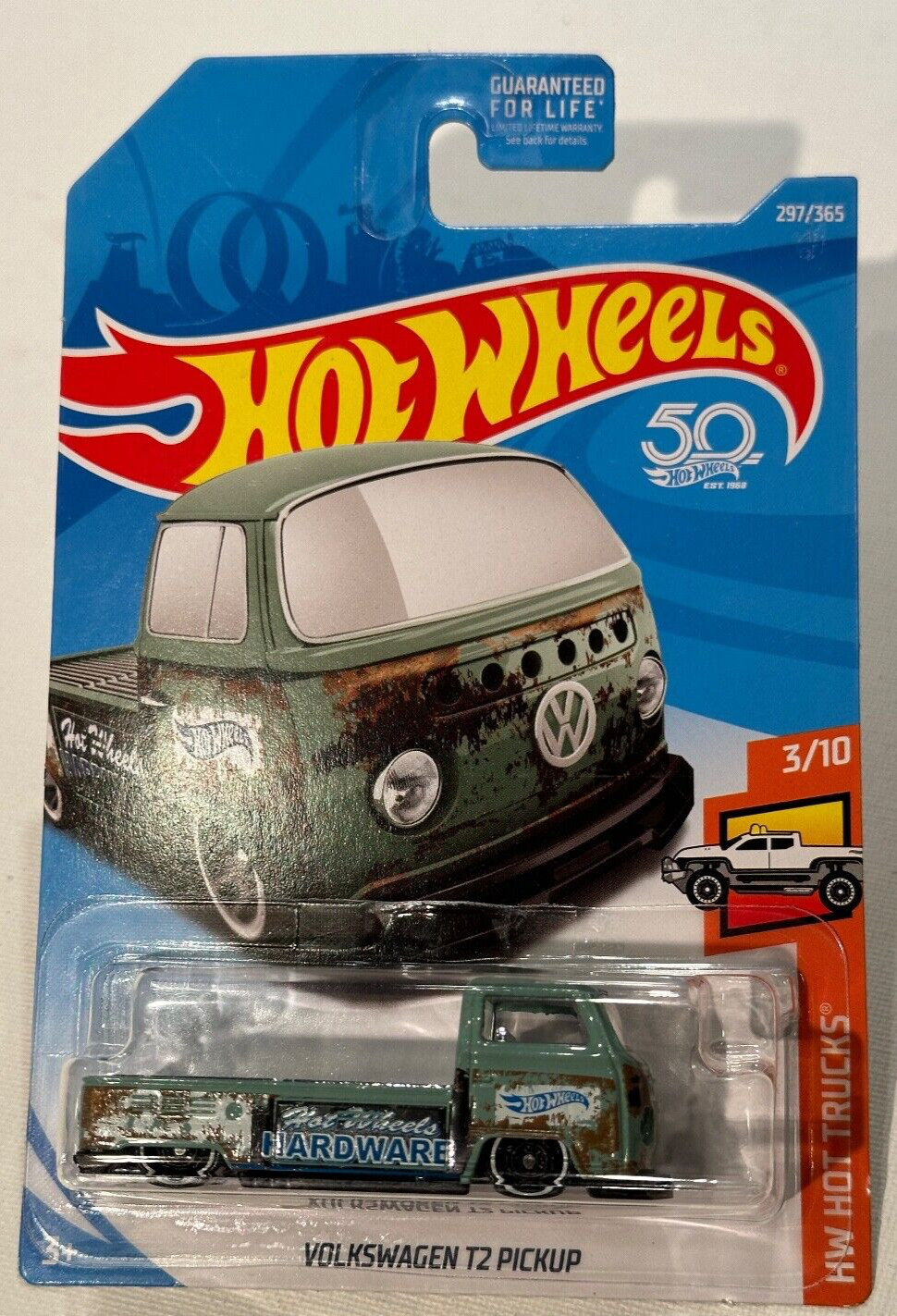 2018 🔥HOT WHEELS🛞 VOLKSWAGEN T2 PICKUP MINT GREEN 3/10 HW HOT TRUCKS 297/365