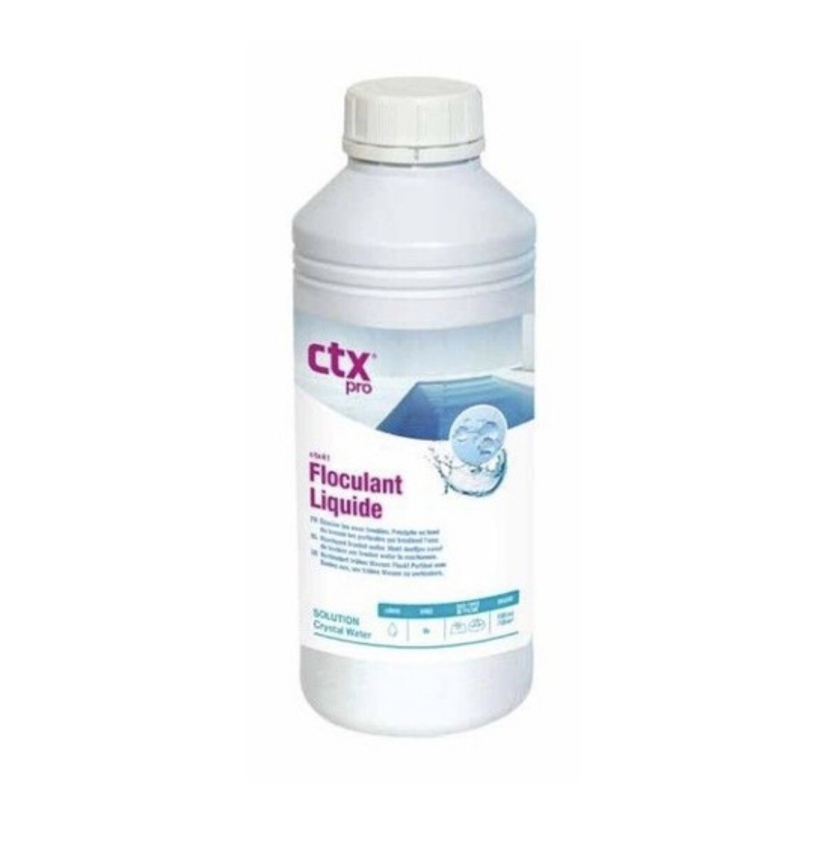 Floculant liquide CTX 1l clarifiant pour une baignade estivale en famille