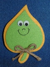 Felt Cottonwood Leaf, Refrigerator Magnet, Made in the USA