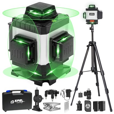 Laser Level, ZPD Laser Level with Tripod, 4 x 360 Self Leveling Las... Fast Ship