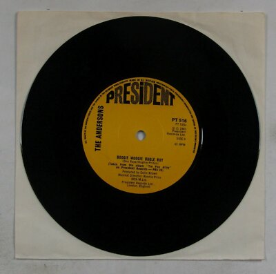The Andersons Boogie Woogie Bugle Boy UK 7inch Vinyl Single 1983 Swing Jazz Pop