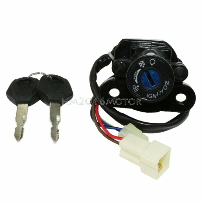 Interruptor de ignição com 2 chaves conjunto para Yamaha YZF R6 2003-2015 04 05 06 07 08 09 - Imagem 2 de 4