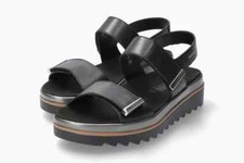 Mephisto Womens Dominica Leather Sandal -- Black Softy NEW