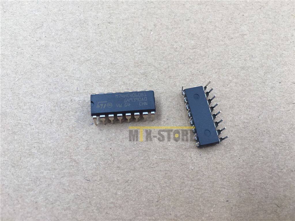 Lot De 10 Circuits Intégrés M74HC4060B1R - Compteur/oscillateur 14 étages, Boîtier DIP-16 (marque MTX-IC)