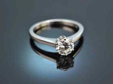 Classey 0.75Ct Round Lab-Created Diamond Solitaire Engagement Ring 925 Silver