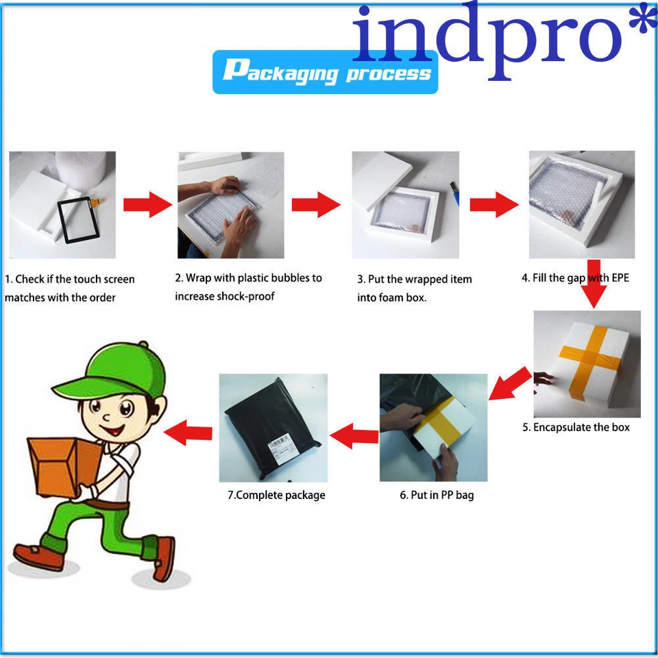 Touch Screen Digitizer Glass Lens Replacement For @-Touch 4WR10411N1 - Image 3 of 3