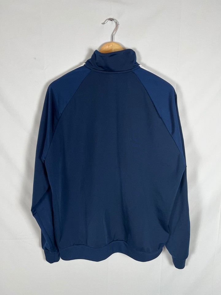 2005 ADIDAS ESSENTIALS 3 Stripes Tricot Navy Blue Track Suit Jacket Top