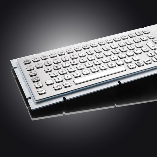 Mechanical USB Metal Industrial Keyboard With Touchpad 103 keys kiosk Keypad - Picture 4 of 8