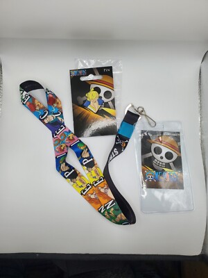 One Piece Straw Hat Crew Lanyard & Sanji Metal Pin Anime | eBay