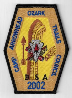 2002 Camp Arrowhead Ozark Trails Council, BSA BLK Bdr. [CA-46]