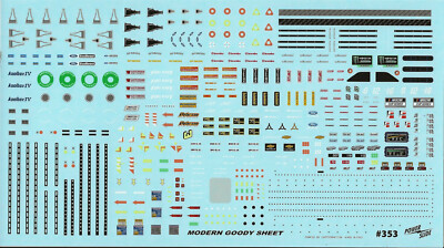 NASCAR DECAL 2019 & UP MODERN NASCAR GOODIES DETAIL SHEET 1/24-1/25