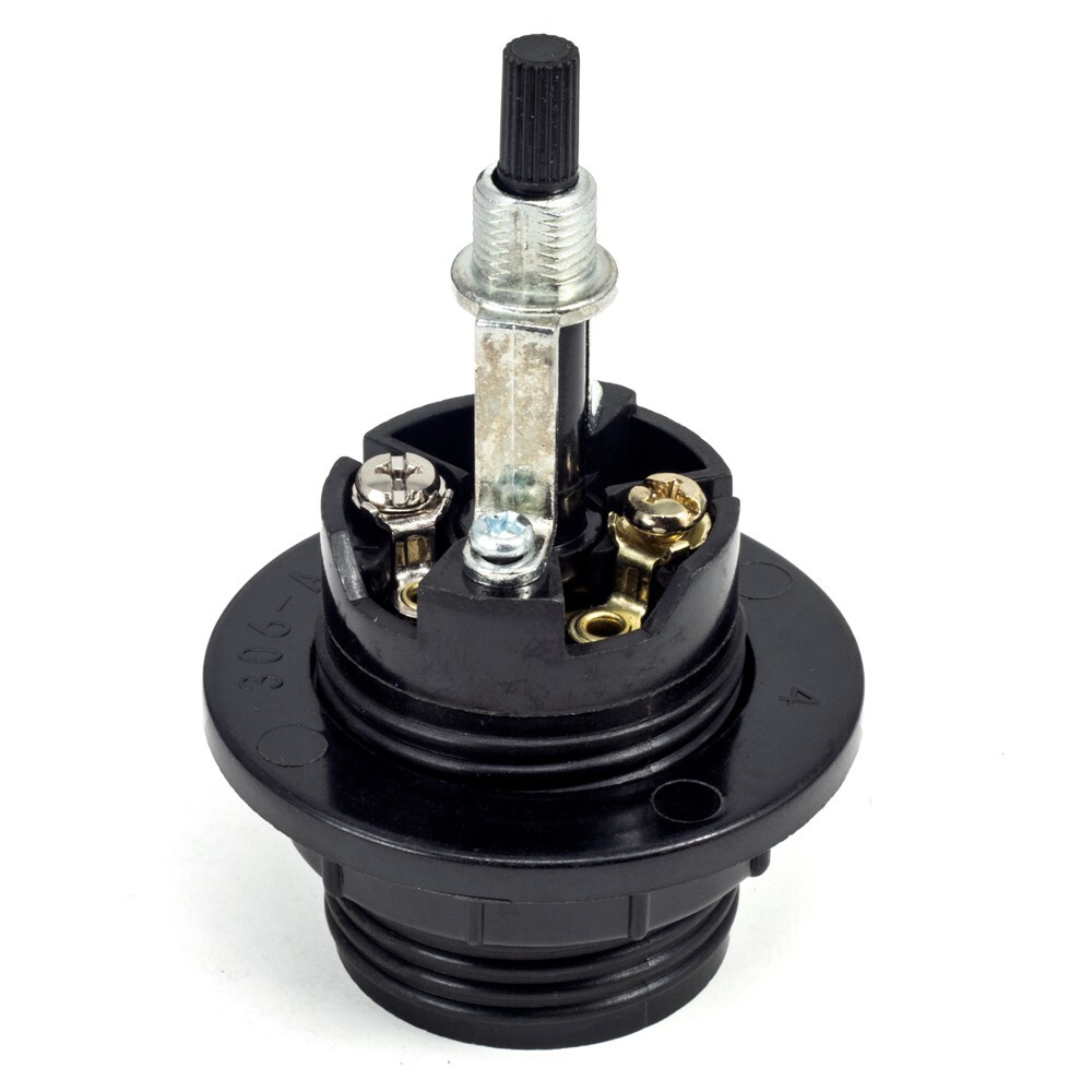 2x ZE-307 Turn Knob Rotary Lamp Socket Switch Threaded w