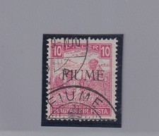 Fiume 1918 Moissonneurs et Vue 10f. Rouge Surcharge “Fiume” (472/s79)