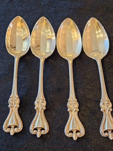 Four Towle Old Colonial Sterling Silver Teaspoons 120 Grams 5-5/8" Mono