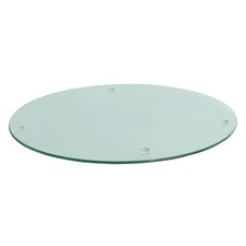 Round Glass Chopping Board 30cm Non-Slip Kitchen Worktop Saver