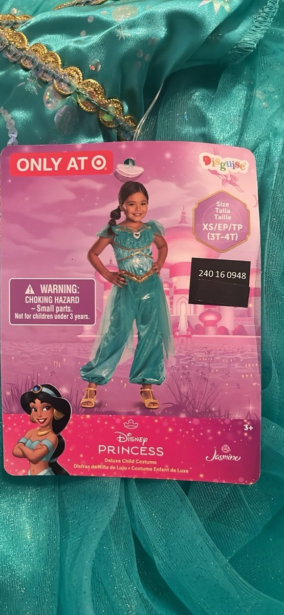 Disney Princess Disguise Jasmine Costume Girls Size 3/4T Target